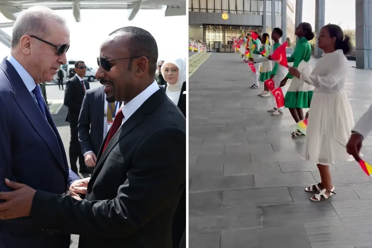 Erdoğan Etiyopya\'da! Karşılama dansı da çalan müzik de dikkat çekici