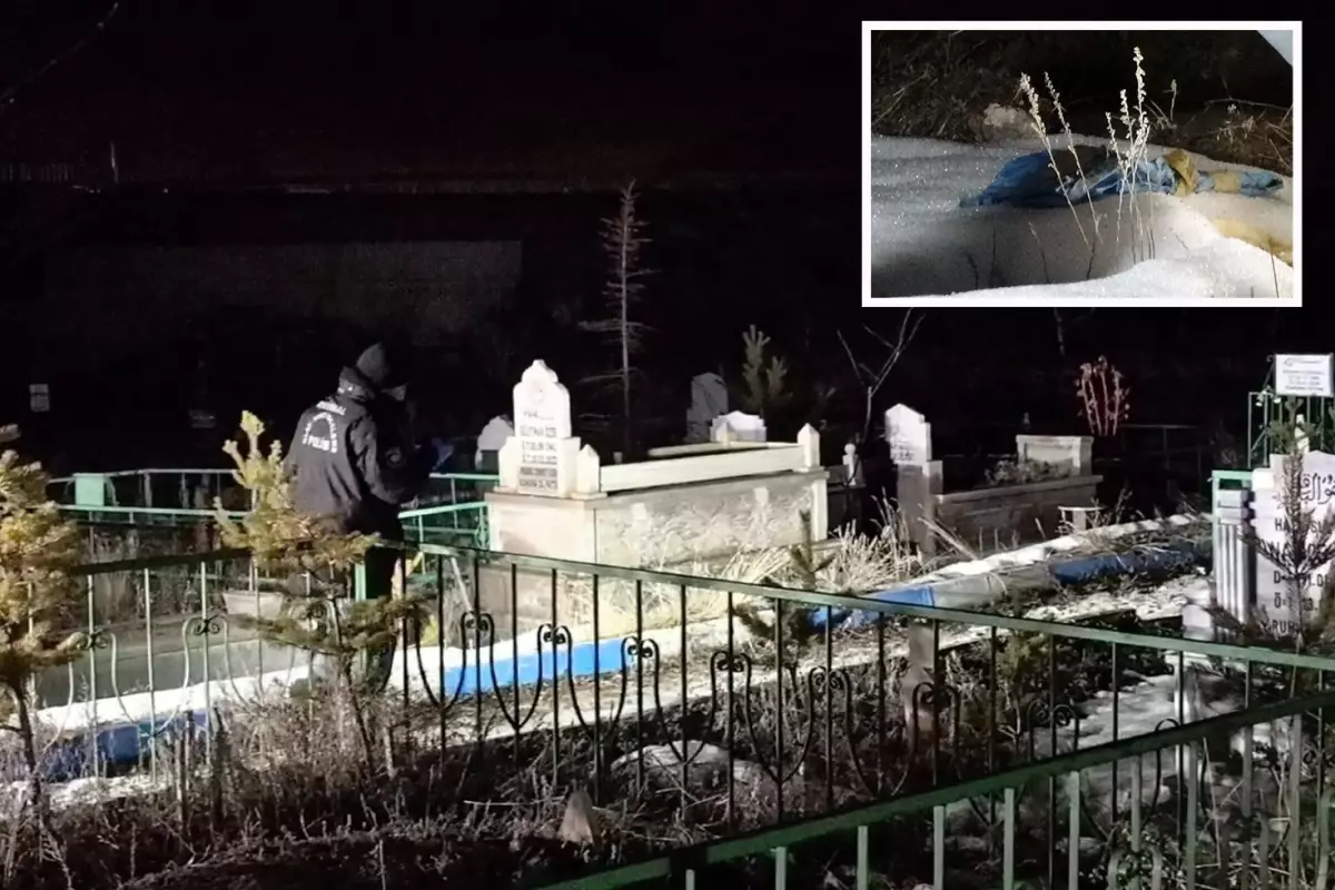 Erzurum\'da mezarlıkta poşete sarılı cenin bulundu