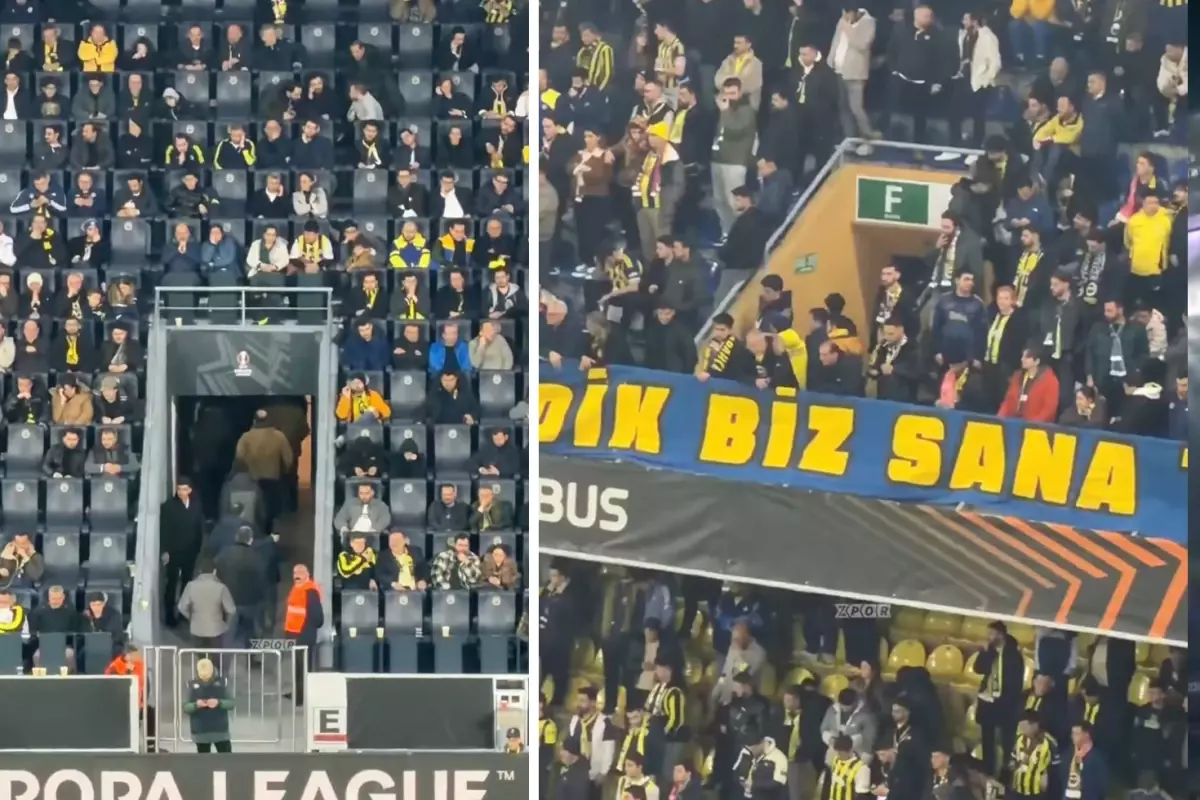 Kadıköy\'de gecenin özeti! Fenerbahçe taraftarı tribünleri 70. dakikada terk etti