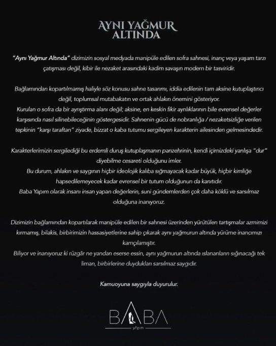 Domuz eti sahnesi tartışmaları devam ediyor: Yapım şirketinden açıklama