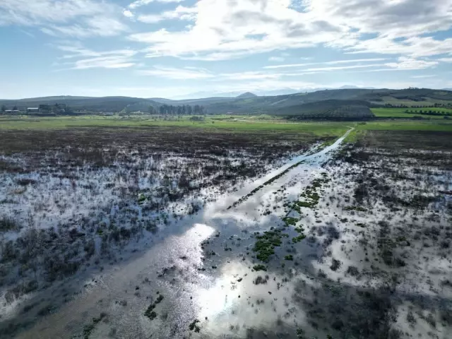 3 ilçeyi besleyen göl yeniden su tutmaya başladı! Her yerden su fışkırıyor