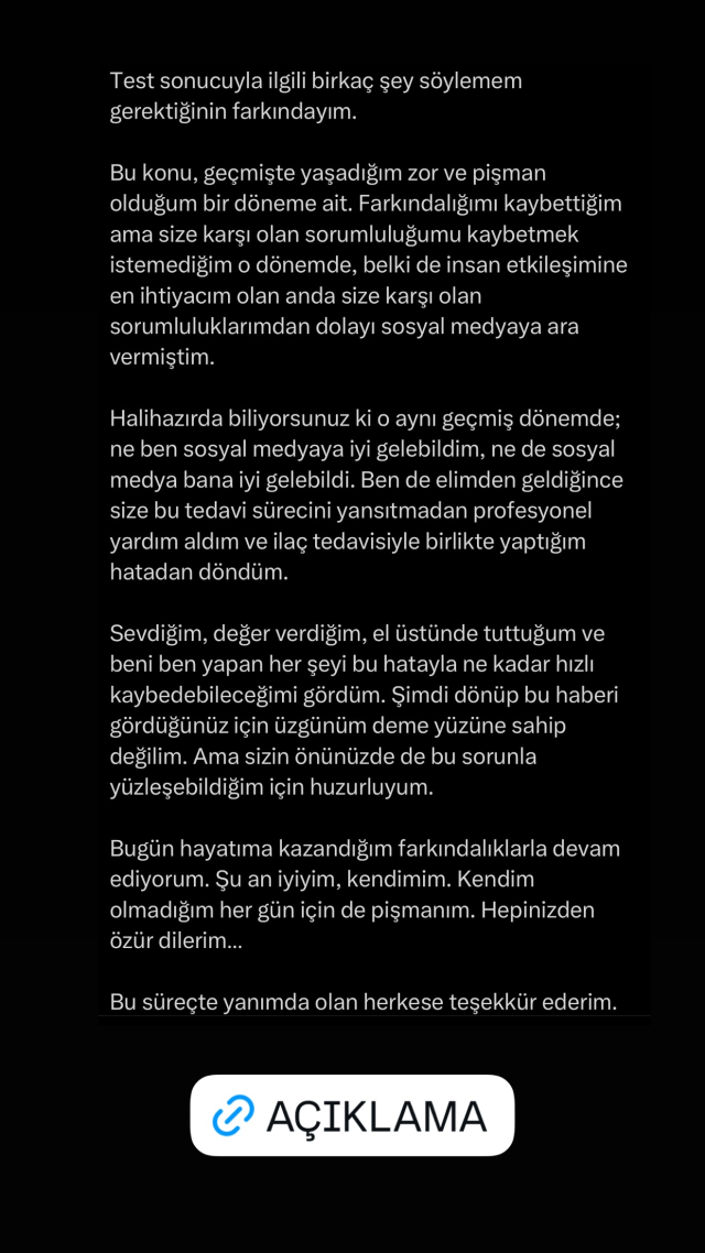 Uyuşturucu testi pozitif çıkan Kendine Müzisyen'den açıklama: Şu an iyiyim, kendimim Uyuşturucu testi pozitif çıkan Kendine Müzisyen'den açıklama: Şu an iyiyim, kendimim