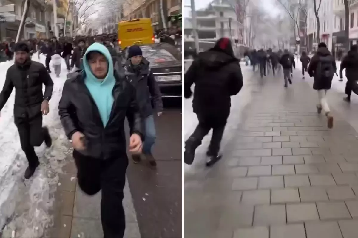 Balkondan atılanı görünce hep birlikte koşmaya başladılar