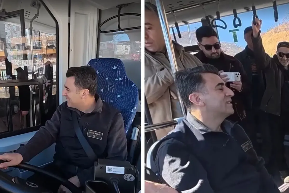 Direksiyonda bir vali! Vatandaşlarla sohbet etti, o anlar kameralara yansıdı