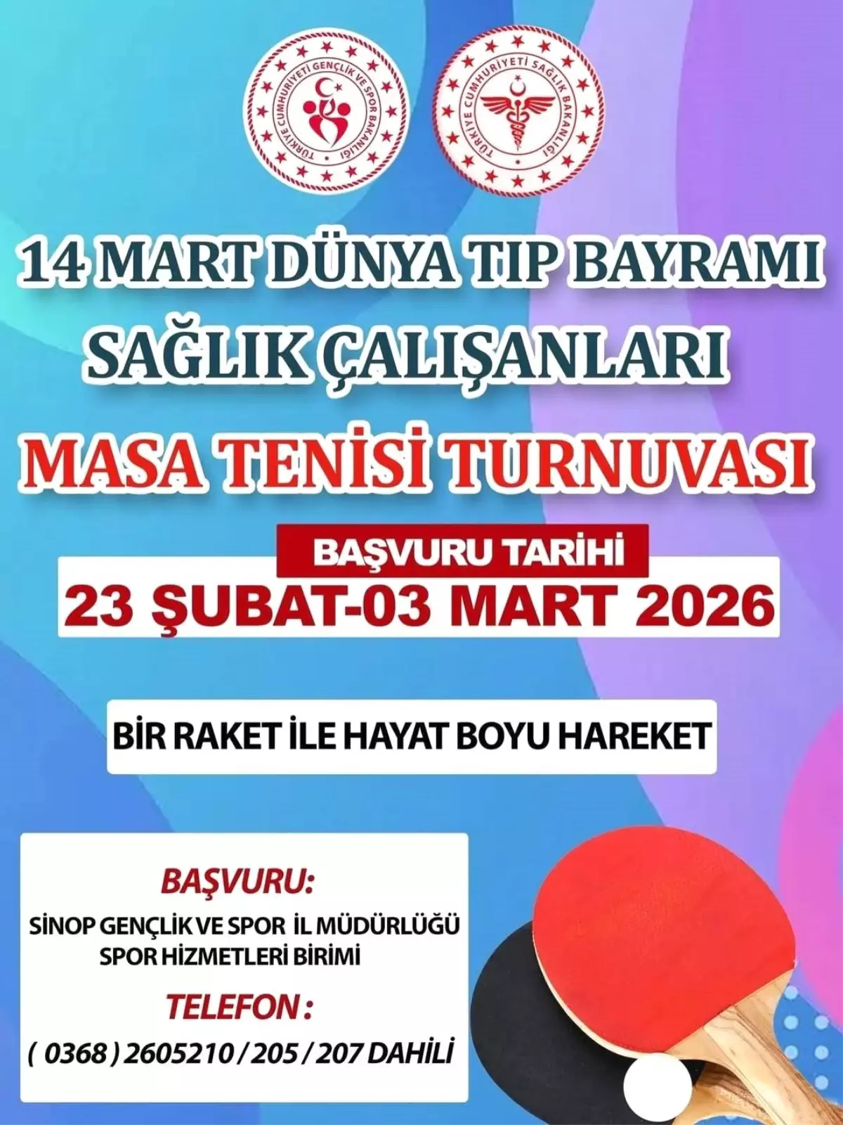 Sinop\'ta Sağlık Çalışanlarına Masa Tenisi Turnuvası