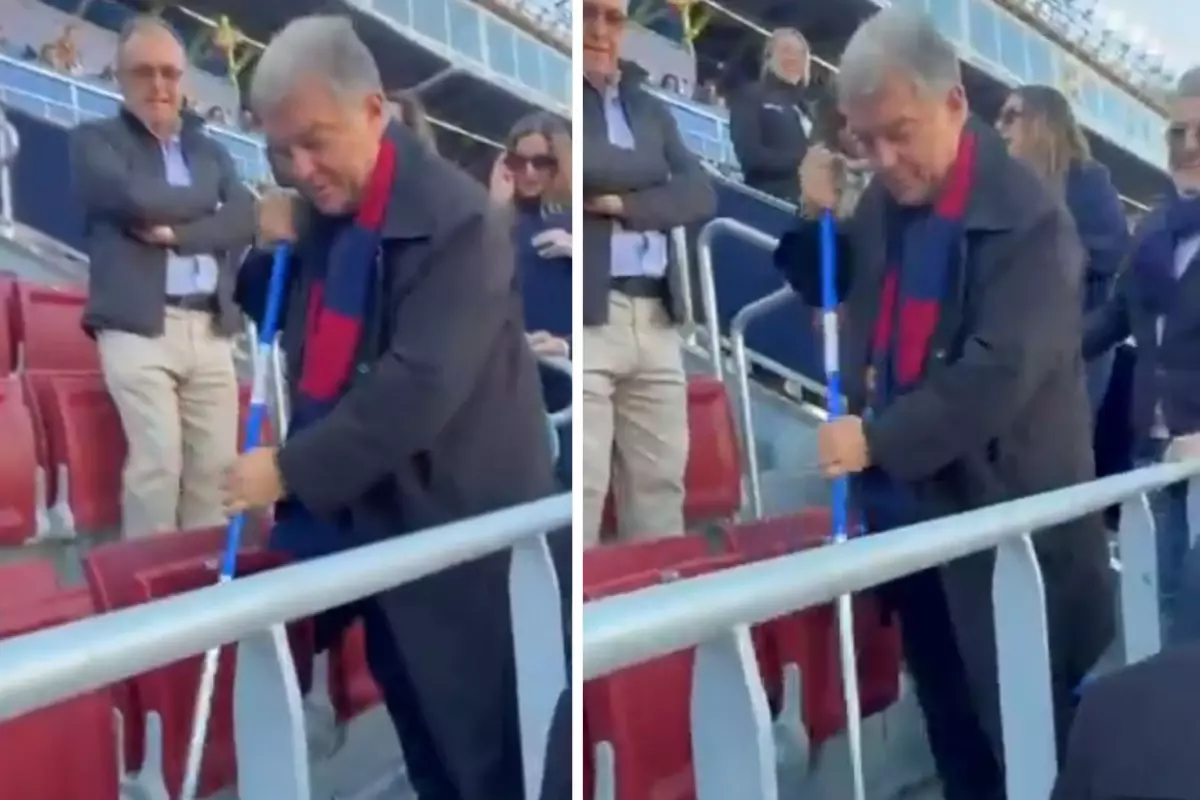 Barcelona Başkanı, eline paspas alıp stadyumda temizlik yaptı