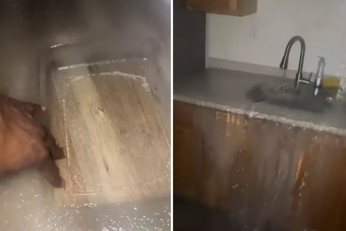 Musluğu açık unuttu, tüm evi buz tuttu