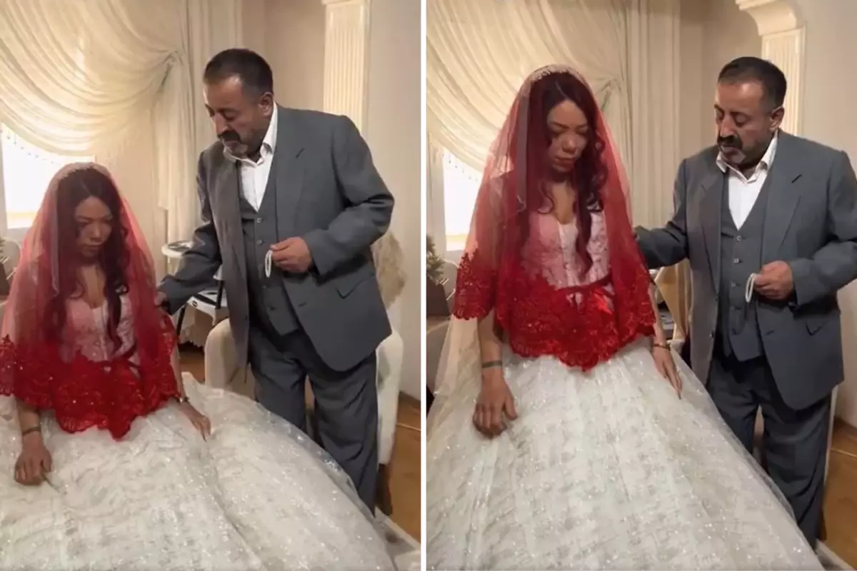 Doğulu damatla evlenen İzmirli kıza büyük şok: Görüntüyü izleyenler de şaşkın