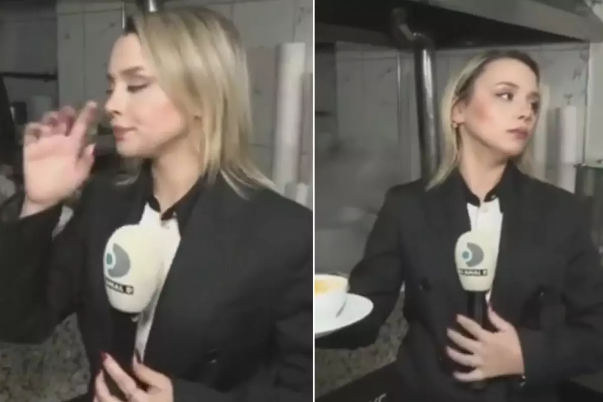 Kanal D muhabirinin zor anları! Şekilden şekile girdi