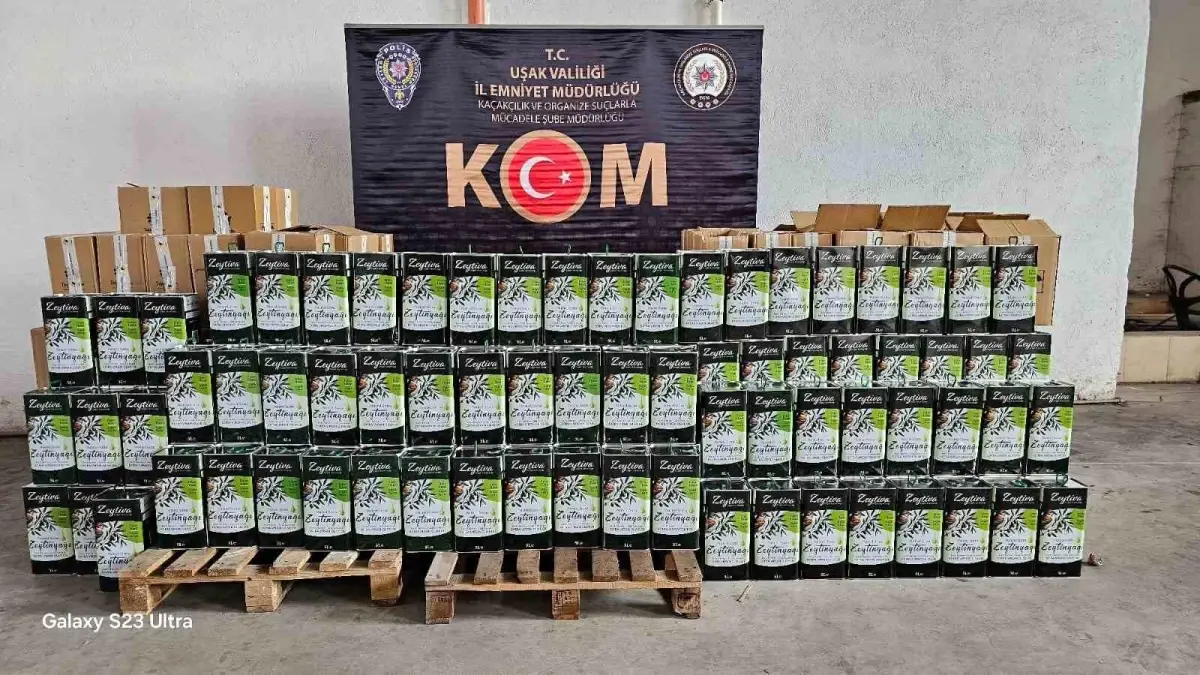Uşak\'ta Kaçak Zeytinyağı Operasyonu