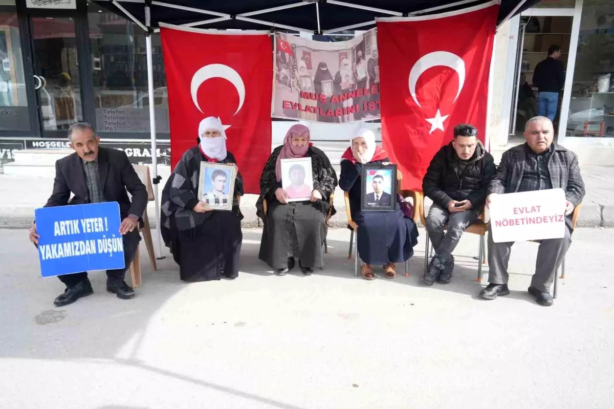 Muş\'ta Evlat Nöbeti Devam Ediyor