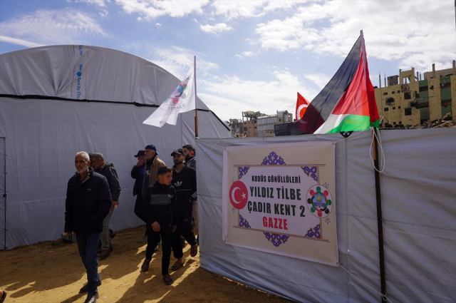 Gazze'de '2. Yıldız Tilbe Çadır Kenti' açıldı