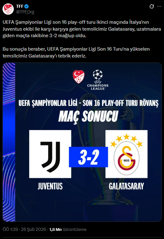 Tebrik değil yenilgi bildirisi! TFF'nin paylaşımına eski vekilden bile tepki var