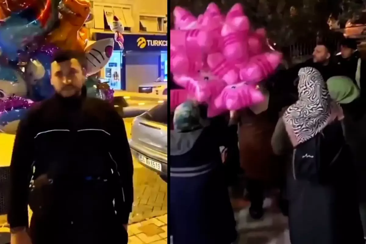 Teravih sonrası çocukları sevindirmek istedi, büyükler her şeyi berbat etti