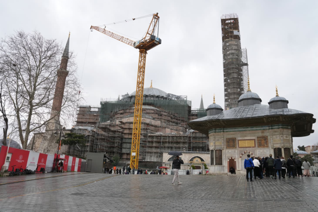 Ayasofya'da Cumhuriyet tarihinin en kapsamlı restorasyonu gerçekleştiriliyor