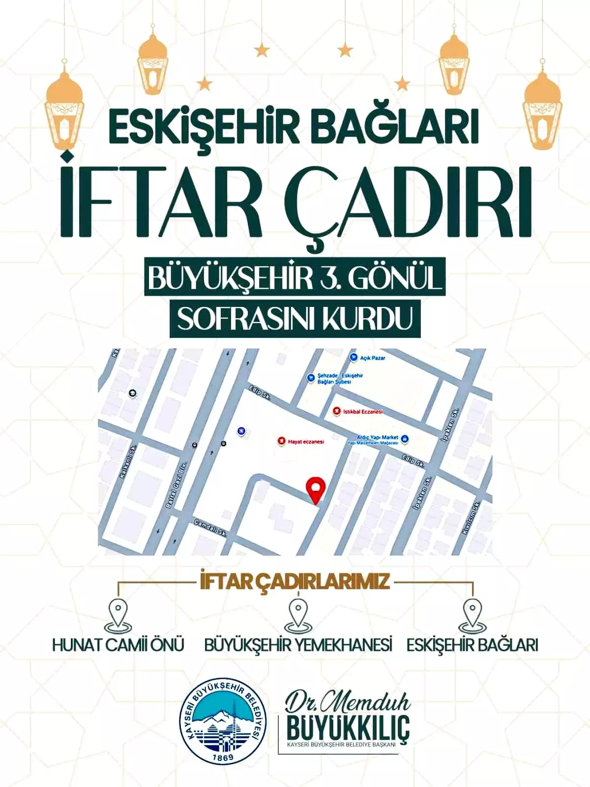 Büyükşehir, 3\'üncü gönül sofrasını Eskişehir Bağlarına kurdu