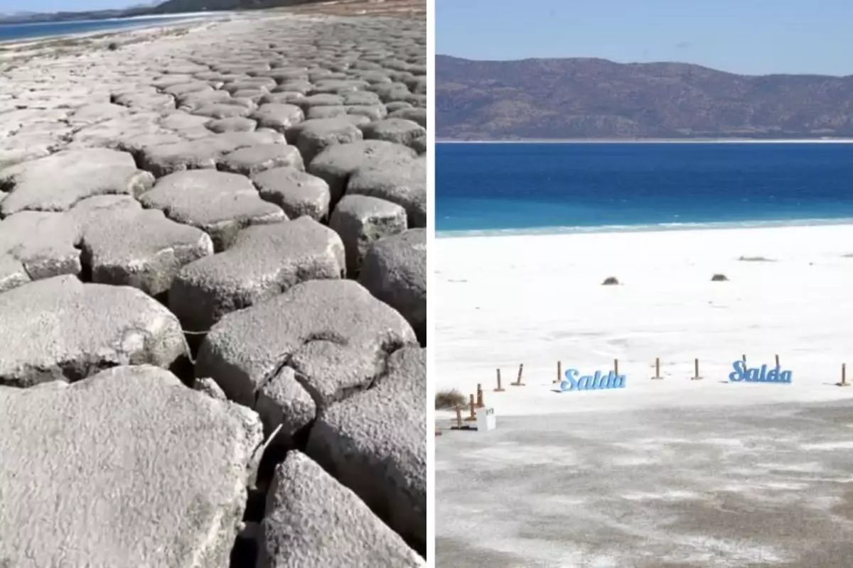 Kuraklıkla boğuşan Salda Gölü\'nden sevindiren haber