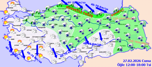 Soğuk hava yurdu terk etmiyor! 21 ilimize 