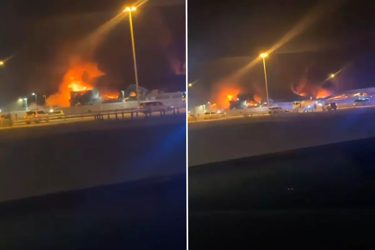 Bahreyn\'deki ABD üssü alev alev yandı