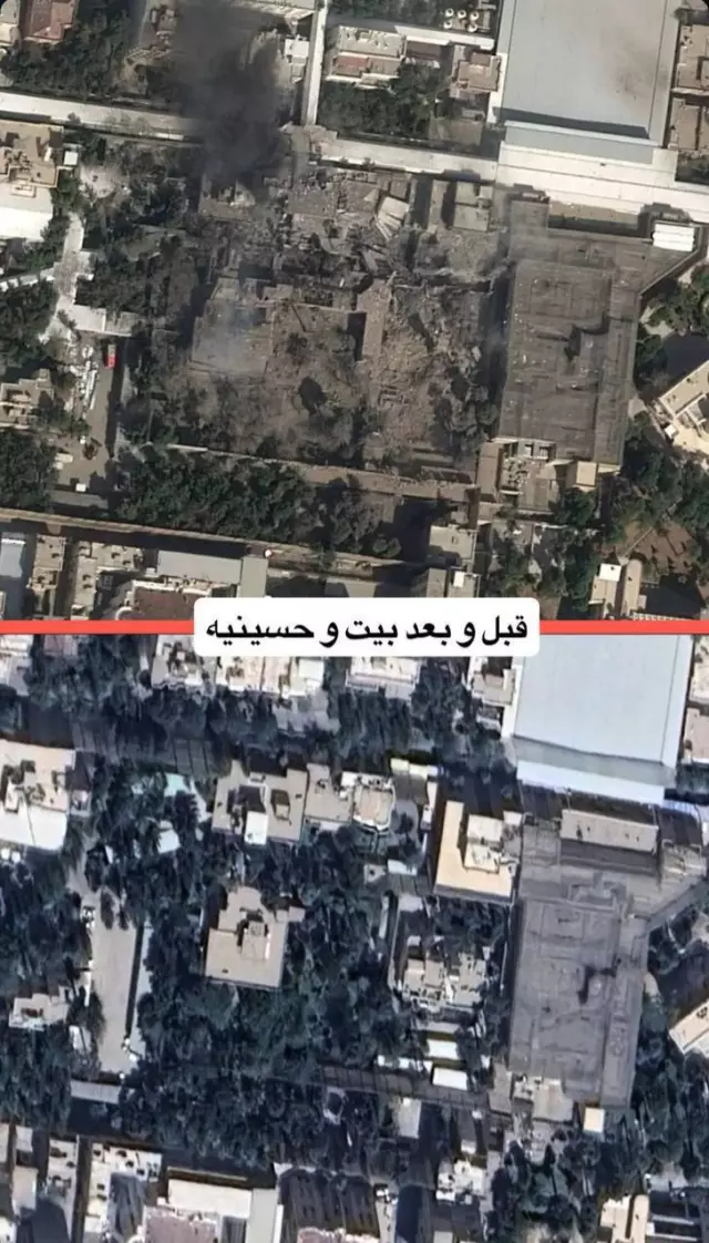 İsrail'in 30 bombayla vurduğu Hamaney'in konutunun önceki ve sonraki hali görüntülendi