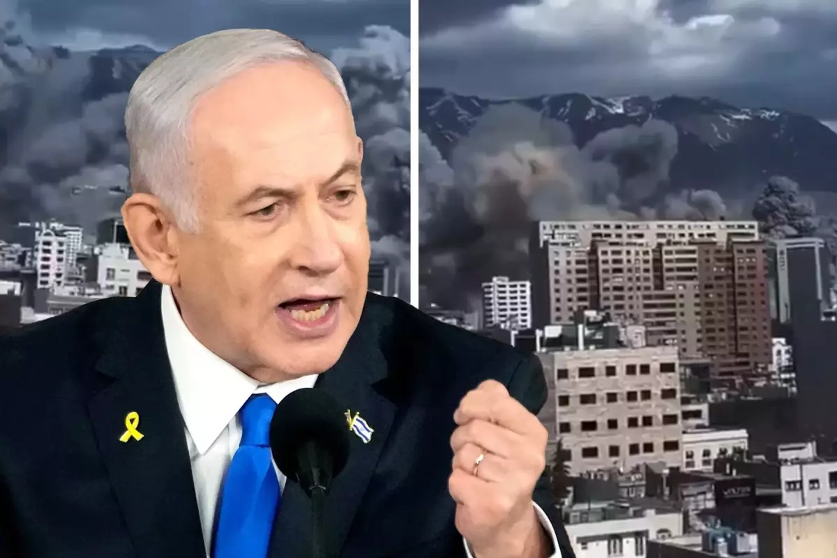 Netanyahu \'\'vuruyoruz\'\' dedi, Tahran\'a bombalar düştü! Görüntüler korkunç