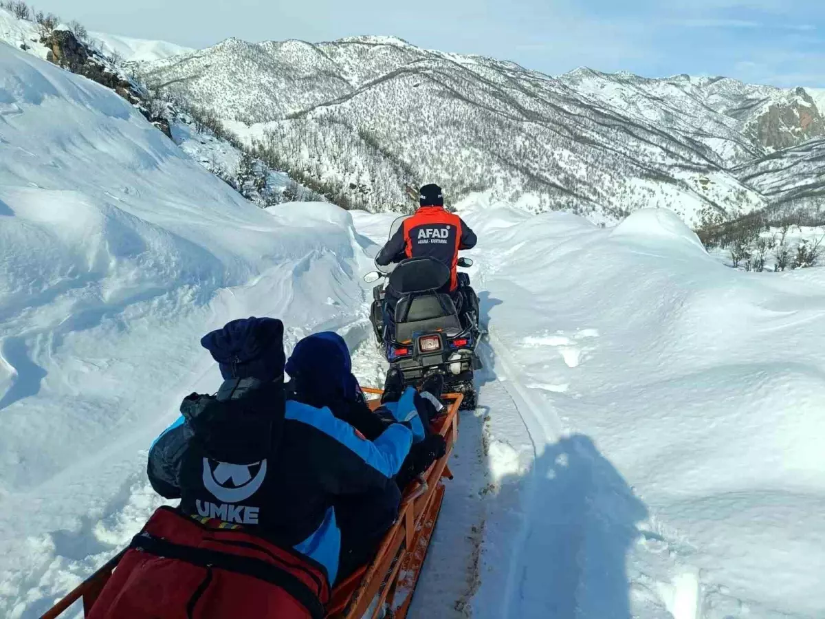 Ovacık\'ta Kar Yağışı Sonrası Sağlık Ekipleri Seferber Oldu