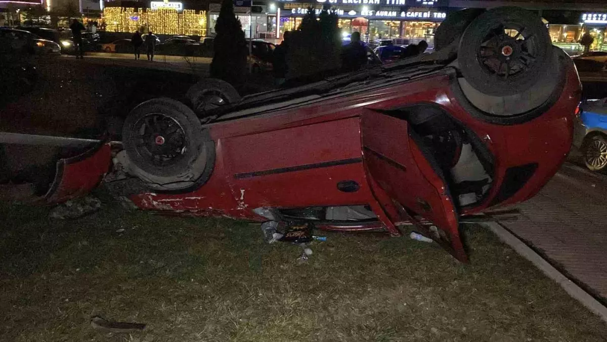 Çorum\'da Takla Atan Araçta 1 Yaralı