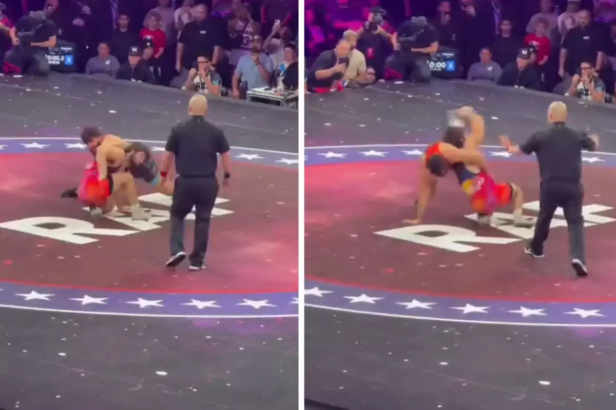 Güreştiği rakibini yumruklayınca hayatının şokunu yaşadı