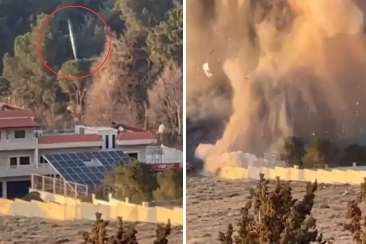 İsrail Lübnan\'daki binayı havaya uçurdu! İşte o anlar