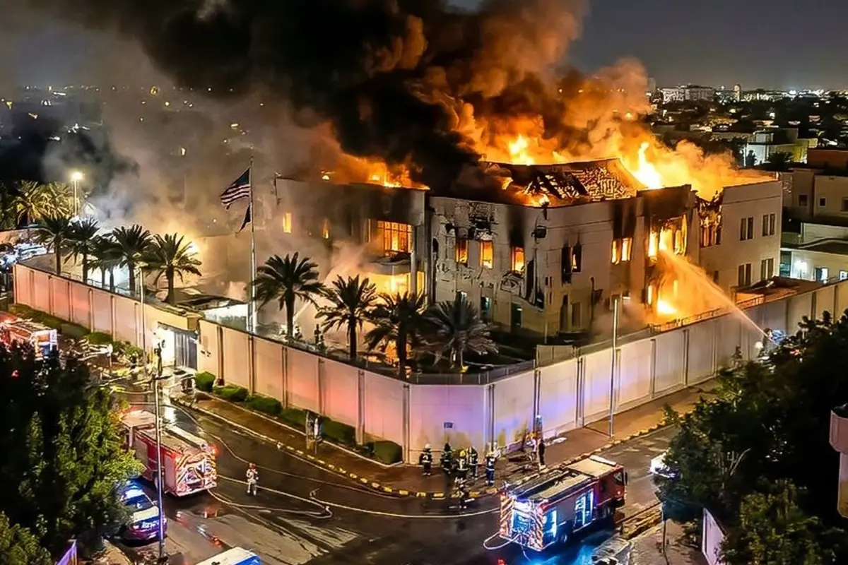 İran, Arabistan\'ın kalbini vurdu! ABD Büyükelçiliği\'nde büyük patlama