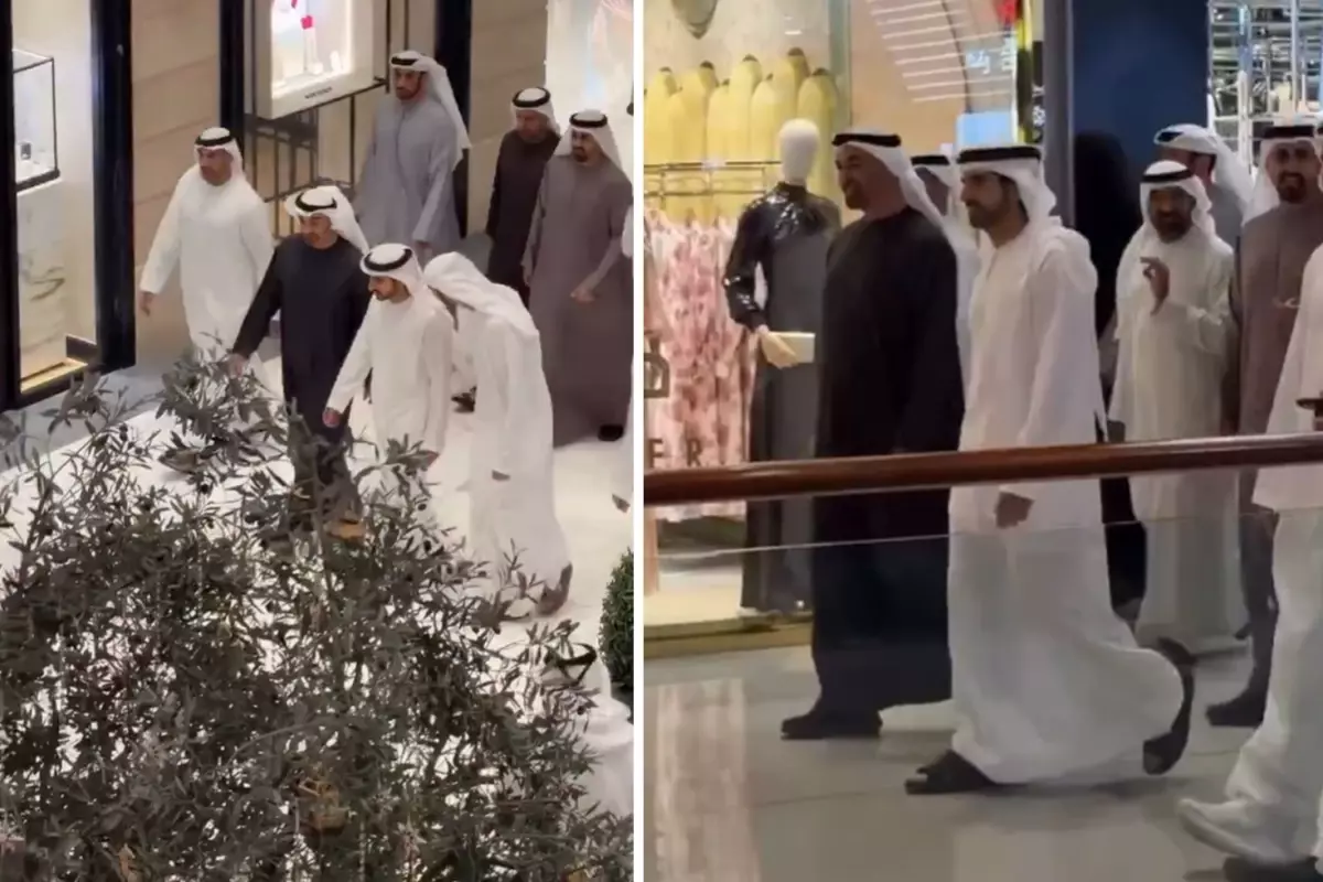 İran\'ın füze yağdırdığı BAE\'nin Devlet Başkanı Al Nahyan, AVM gezisine çıktı