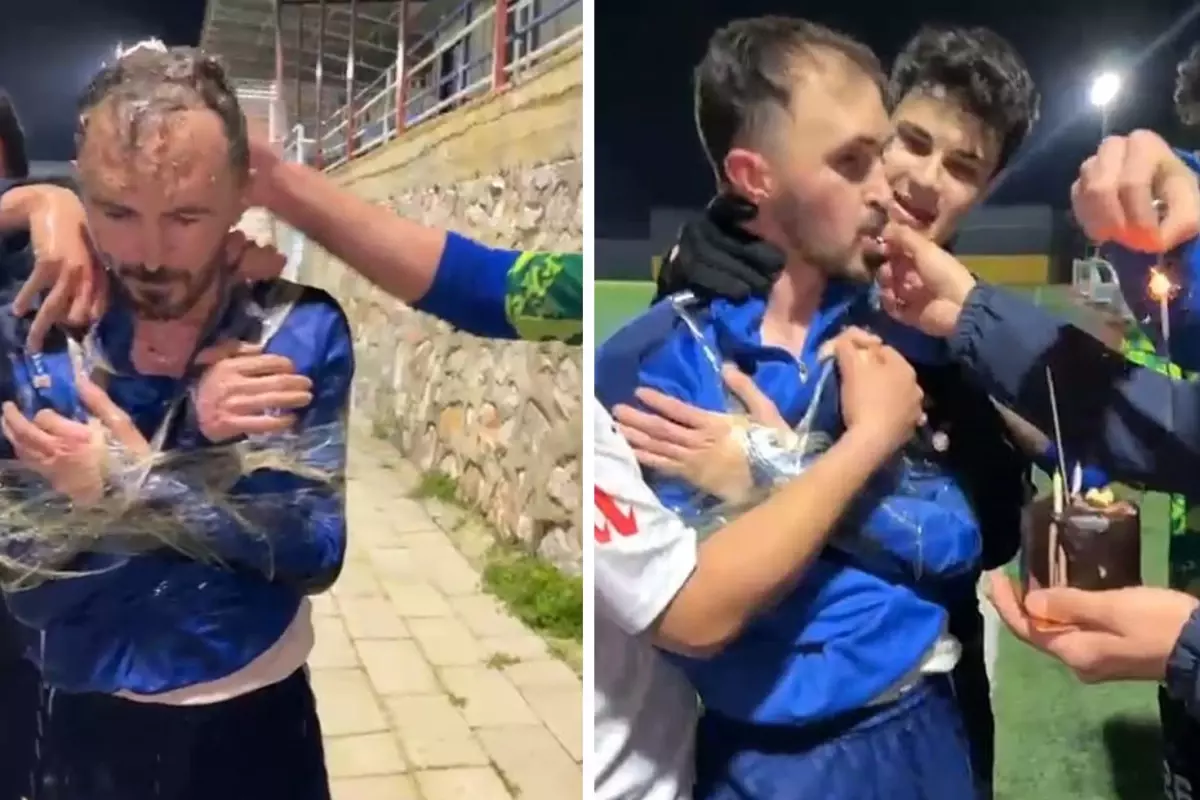 İlginç sürpriz! Daha önce gördüğünüz doğum günü kutlamalarını unutun