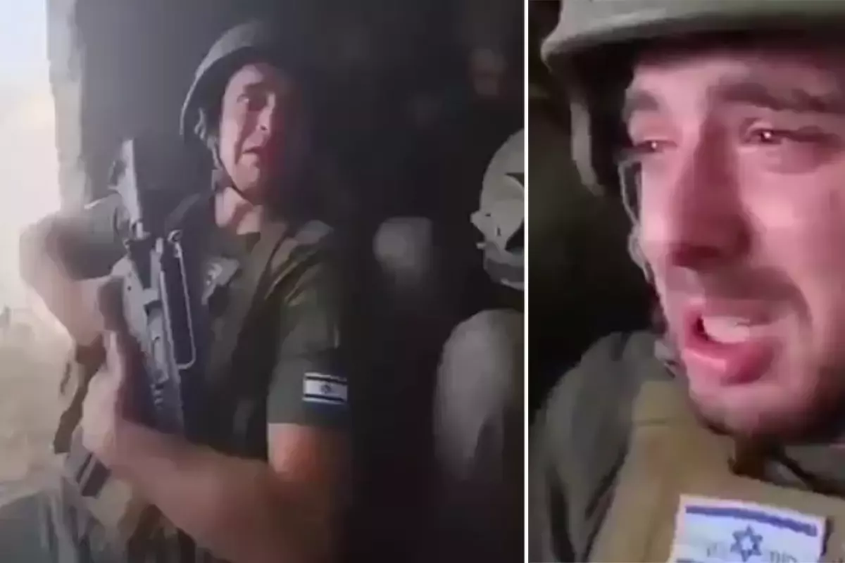 Görüntüler İsrail\'den! Füze yağınca sığınakta hüngür hüngür ağladılar