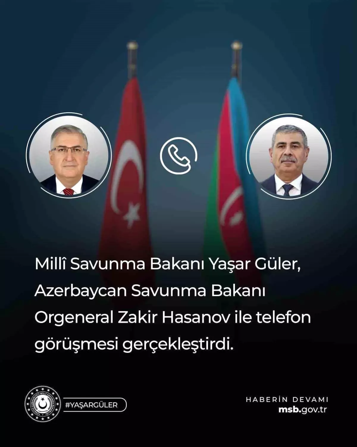Güler ve Hasanov\'dan Savunma Görüşmesi