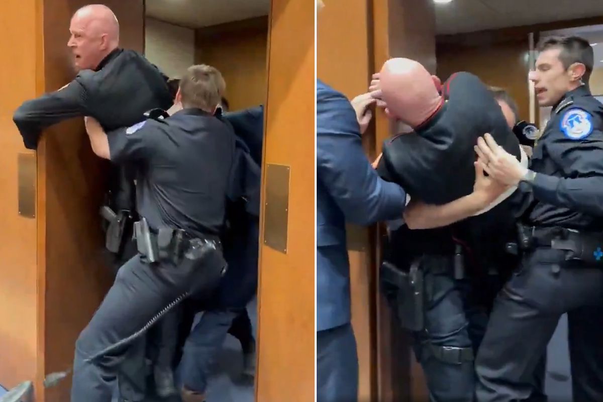 Eski askerin protestosu Kongre\'yi karıştırdı: İsrail için İran\'la savaşmak istemiyoruz