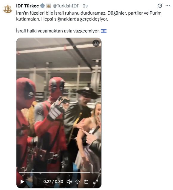 Orta Doğu kan gölüne dönmüşken İsrail ordusundan skandal mesaj