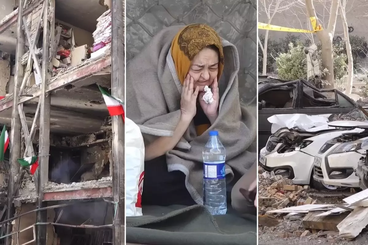 Tahran\'daki yıkım böyle görüntülendi