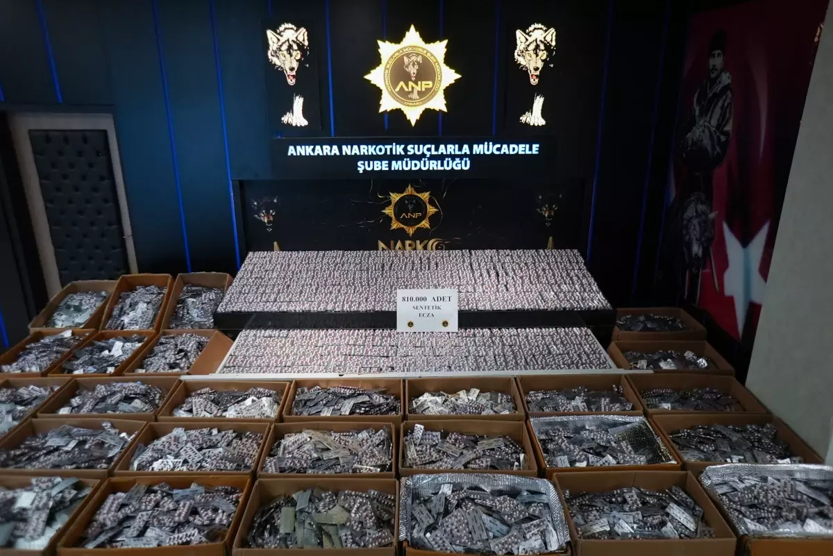Ankara\'da 810 Bin Uyuşturucu Hap Ele Geçirildi