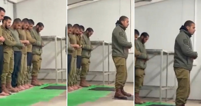 İsrail ordusundaki Müslüman askerler! Teravih namazı görüntüleri yayınlandı
