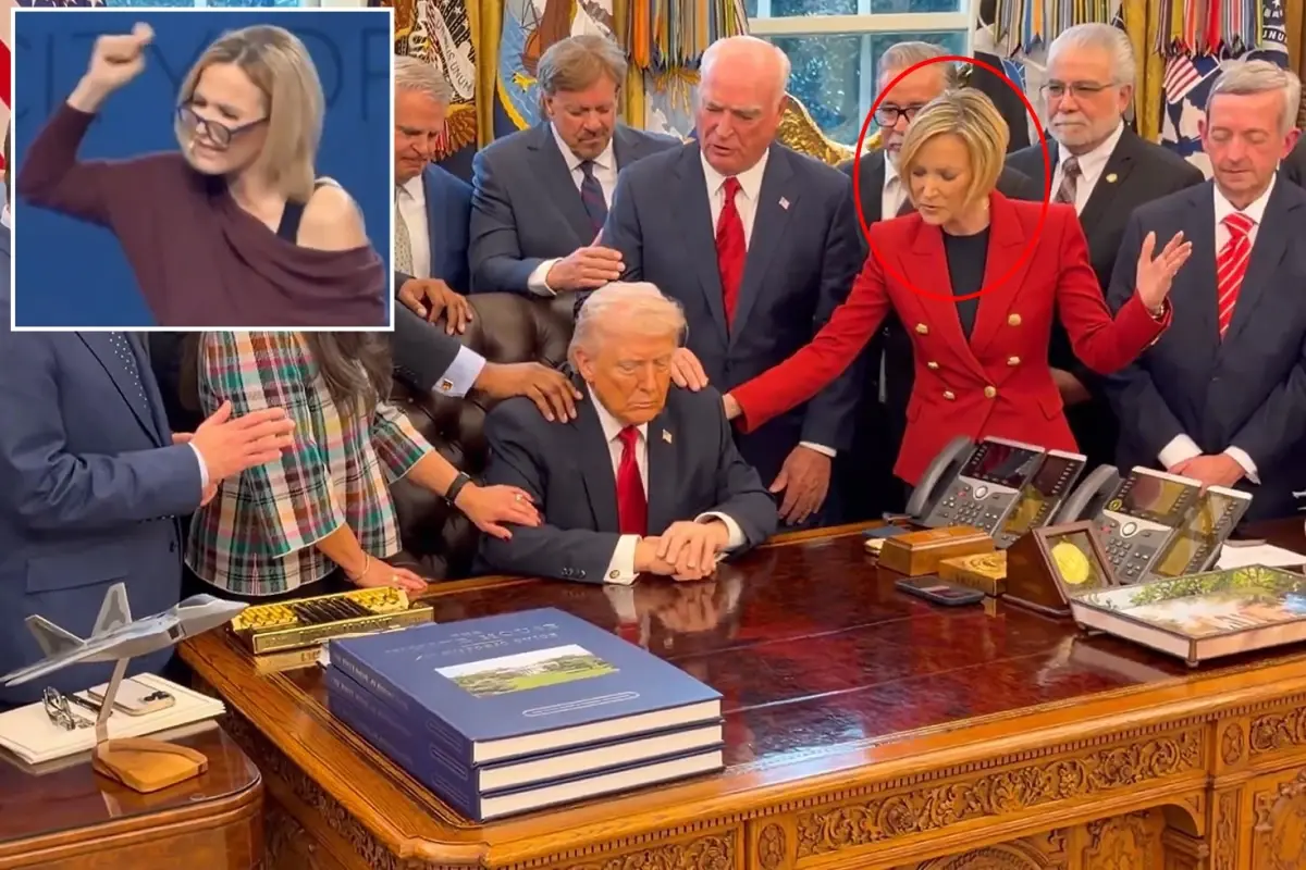 Oval Ofis\'te tarihi görüntü! Bakın o kadın kim çıktı