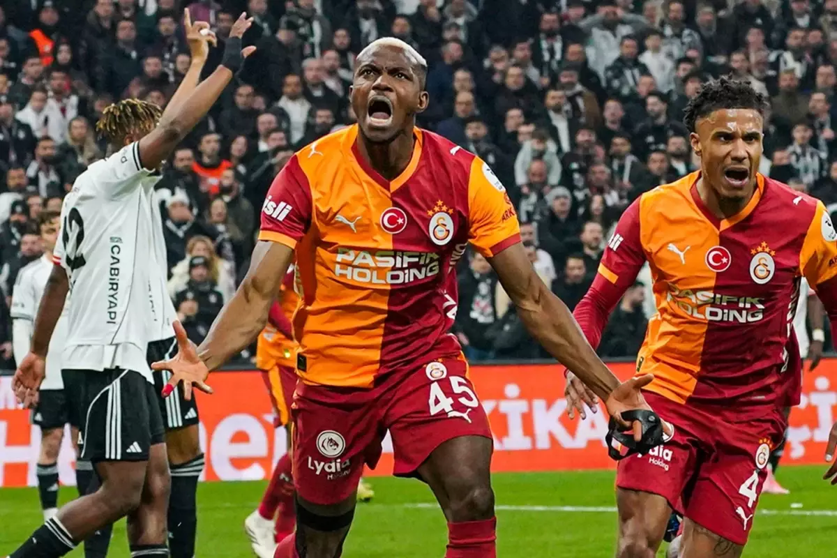 Altın değerinde 3 puan! Galatasaray, 10 kişi kaldığı derbide Beşiktaş\'ı mağlup etti
