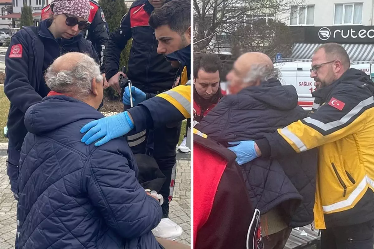 Bolu\'da bankta oturan erkeğe sözlü tacizde bulunduğu iddia edilen yaşlı adam darp edildi