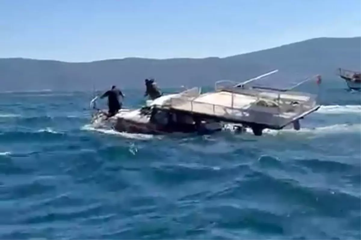 Milas\'ta Balıkçı Teknesi Battı