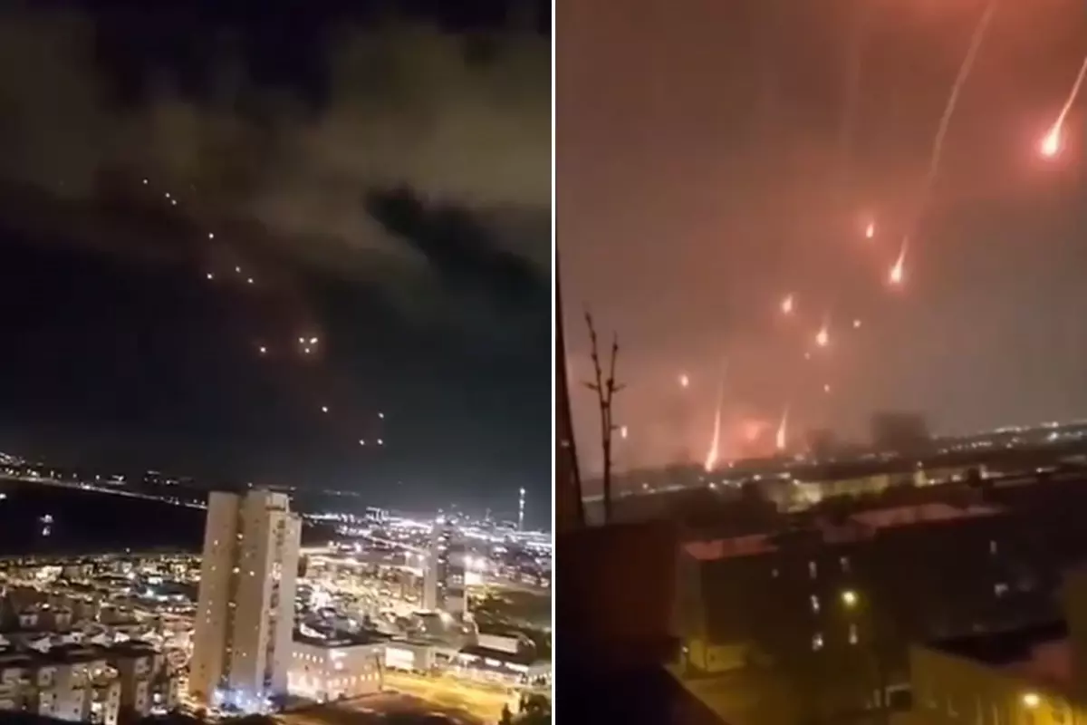 İran, Tel Aviv\'i vuruyor! İşte Demir Kubbe\'nin etkisiz kaldığı anlar