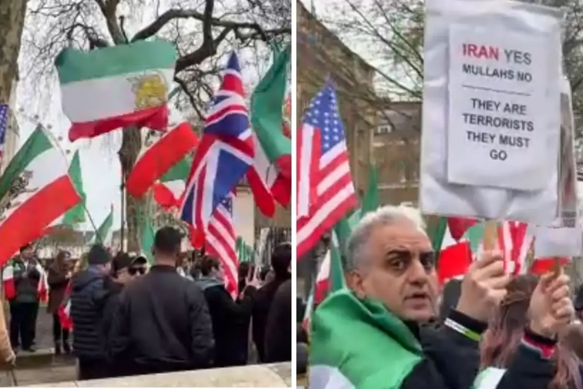 Londra\'da yüzlerce kişiden İran protestosu