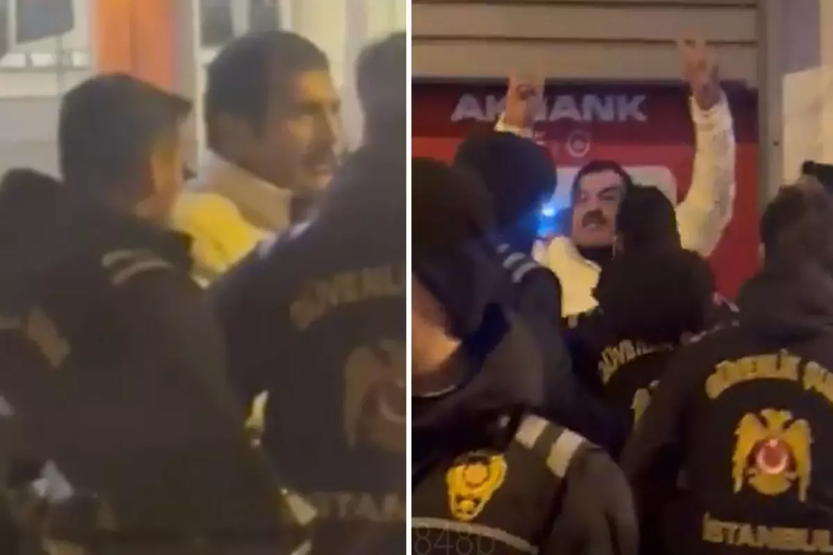 Ünlü oyuncu Ufuk Bayraktar 8 Mart yürüyüşünde! Polis anında müdahale etti