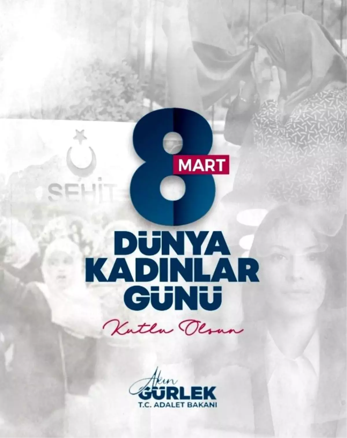 Adalet Bakanı Gürlek\'ten 8 Mart Dünya Kadınlar Günü Mesajı: Kadın Hakları Mücadelesi Devam Edecek