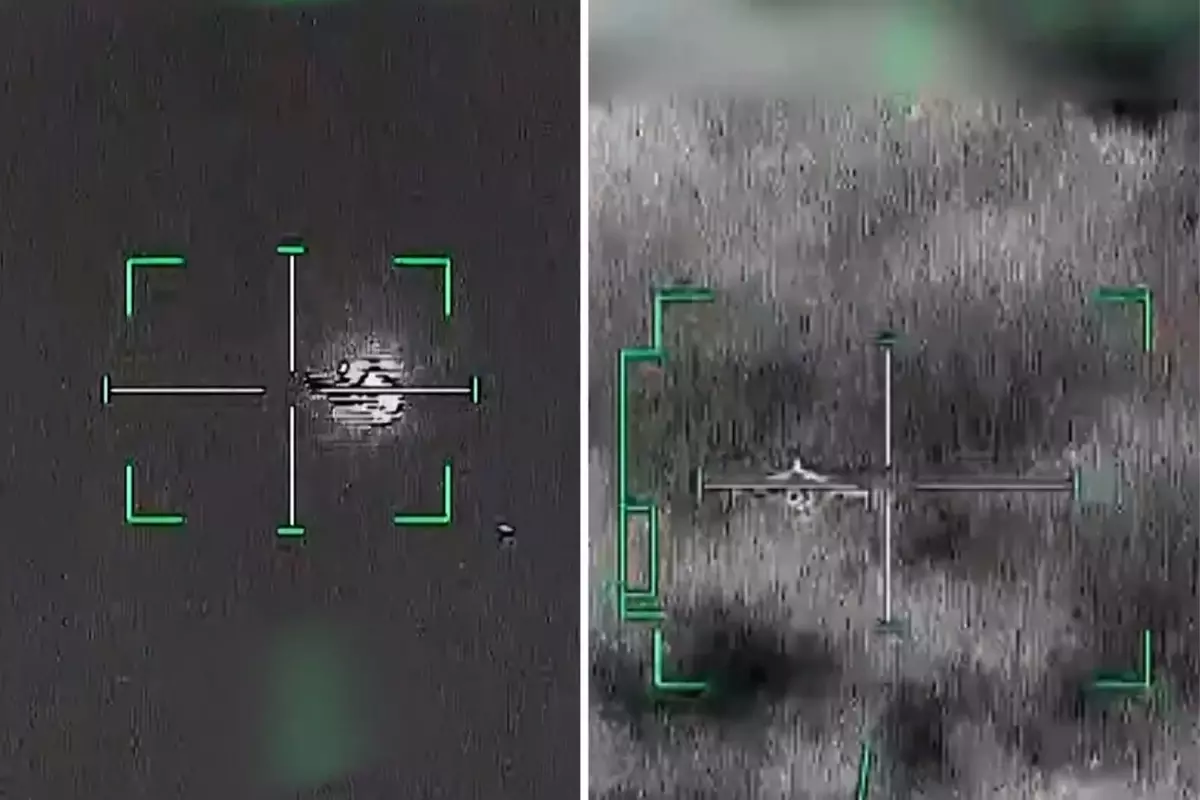 Görüntüleri paylaştılar! BAE İran İHA\'sı böyle düşürmüş