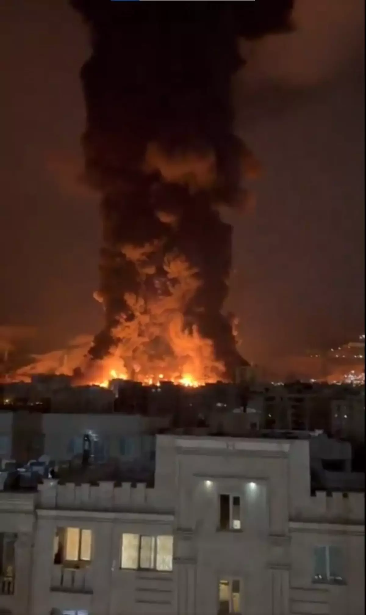 Tahran\'da vurulan petrol deposunun yeni görüntüsü