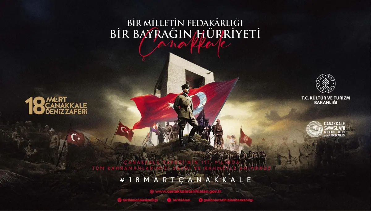Çanakkale Deniz Zaferi, \'Bir Milletin Fedakarlığı, Bir Bayrağın Hürriyeti\' teması ile kutlanacak